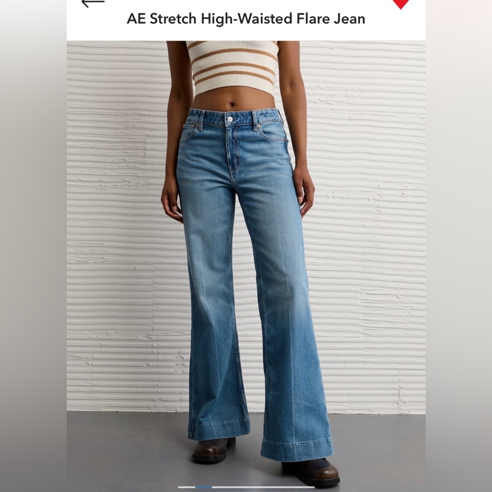 American Eagle Outfitters Women's Classic Blue Flare Jeans